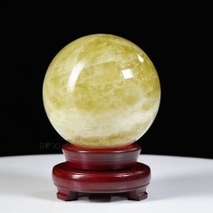 QUẢ CẦU THẠCH ANH VÀNG 1A 3KG - 12,8CM
