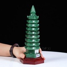 THÁP VĂN XƯƠNG THẠCH ANH XANH 0,96KG - 21,5CM