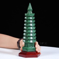 THÁP VĂN XƯƠNG THẠCH ANH XANH 1,02KG - 23CM