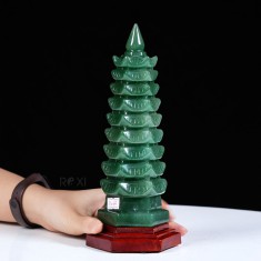 THÁP VĂN XƯƠNG THẠCH ANH XANH 1,1KG - 22CM