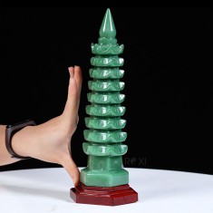 THÁP VĂN XƯƠNG THẠCH ANH XANH 1,14KG - 26CM