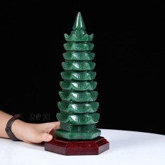 THÁP VĂN XƯƠNG THẠCH ANH XANH 2,56KG - 29CM