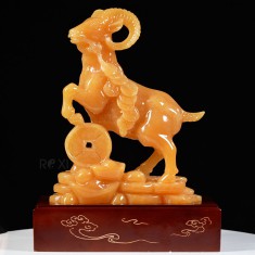 TƯỢNG DÊ BẰNG ĐÁ NGỌC HOÀNG LONG 43CM