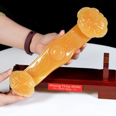 TÁC PHẨM GẬY NHƯ Ý NGỌC HOÀNG LONG 30CM (MẪU 2)