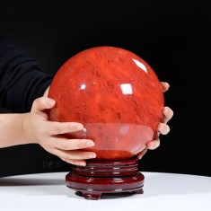 QUẢ CẦU ĐÁ OBSIDIAN ĐỎ 8,5KG - 19,4CM (1)