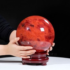 QUẢ CẦU ĐÁ OBSIDIAN ĐỎ 9,1KG - 19,8CM (4)