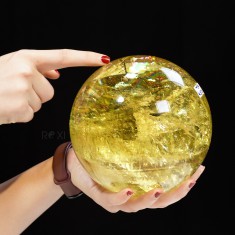 QUẢ CẦU THẠCH ANH VÀNG 4,25KG - 14,2CM