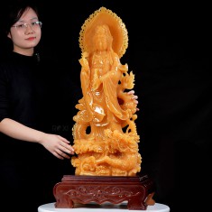 TÁC PHẨM QUAN ÂM NGỌC HOÀNG LONG 92CM