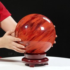 QUẢ CẦU ĐÁ OBSIDIAN ĐỎ 10,7KG - 20,5CM
