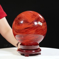 QUẢ CẦU ĐÁ OBSIDIAN ĐỎ 10KG - 20,2CM