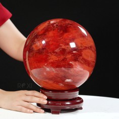 QUẢ CẦU ĐÁ OBSIDIAN ĐỎ 11,3KG - 21,4CM