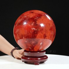 QUẢ CẦU ĐÁ OBSIDIAN ĐỎ 12KG - 21,6CM