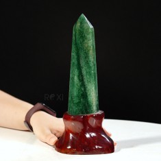 TRỤ ĐÁ THẠCH ANH XANH 0,81KG - 24CM