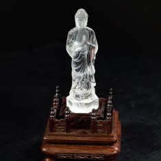 TƯỢNG PHẬT THÍCH CA MÂU NI THẠCH ANH TRẮNG (SIZE NHỎ)