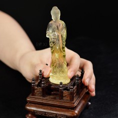 TƯỢNG PHẬT THÍCH CA MÂU NI THẠCH ANH VÀNG (SIZE NHỎ)