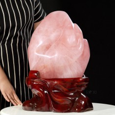 ĐÁ TRẤN THẠCH ANH HỒNG 26,6KG (NGUYÊN ĐÁ) - 48CM