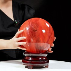 QUẢ CẦU ĐÁ OBSIDIAN ĐỎ 10,3KG - 20,4CM