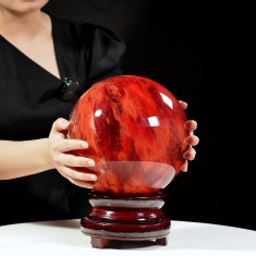 QUẢ CẦU ĐÁ OBSIDIAN ĐỎ 11,6KG - 21,4CM - CD680