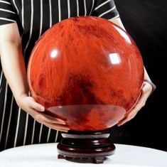 QUẢ CẦU ĐÁ OBSIDIAN ĐỎ 54,5KG - 36CM