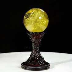 QUẢ CẦU THẠCH ANH VÀNG 1,07KG - 9,2CM