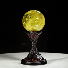 QUẢ CẦU THẠCH ANH VÀNG 1,12KG - 9,2CM