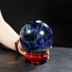 QUẢ CẦU SODALITE XANH BIỂN 1,67KG - 11CM
