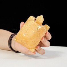 TƯỢNG RÙA NGỌC HOÀNG LONG TỰ NHIÊN 10CM