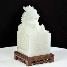 ẤN RỒNG NGỌC ONYX TRẮNG TỰ NHIÊN 22,5CM
