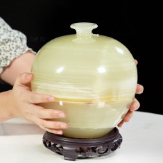 BÌNH HÚT LỘC NGỌC ONYX TỰ NHIÊN 19,3 * 20CM - BINH1504 (MẪU 1)