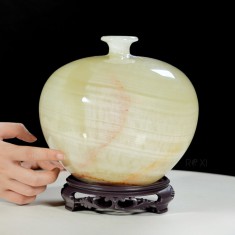 BÌNH HÚT LỘC NGỌC ONYX TỰ NHIÊN 20,4 * 19CM (BINH1091 - MẪU 2)