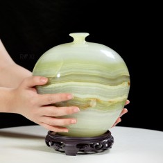 BÌNH HÚT LỘC NGỌC ONYX TỰ NHIÊN 20,8 * 21,5CM - BINH1505 (MẪU 2)