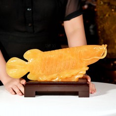 TƯỢNG CÁ RỒNG ĐÁ NGỌC HOÀNG LONG 35CM