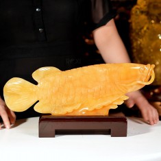 TƯỢNG CÁ RỒNG ĐÁ NGỌC HOÀNG LONG 40CM