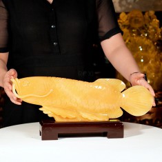 TƯỢNG CÁ RỒNG ĐÁ NGỌC HOÀNG LONG 45CM