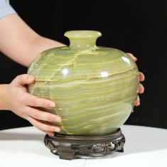 BÌNH HÚT LỘC NGỌC ONYX TỰ NHIÊN 23,2 * 20,5CM (15,66KG) - BINH1566