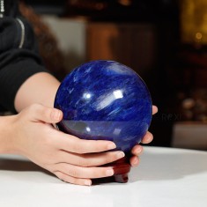 QUẢ CẦU MÀU XANH BIỂN OBSIDIAN 2,46KG - 12,8CM