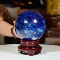 QUẢ CẦU MÀU XANH BIỂN OBSIDIAN 3,4KG - 14,5CM
