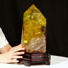 TRỤ ĐÁ THẠCH ANH VÀNG 7,56KG