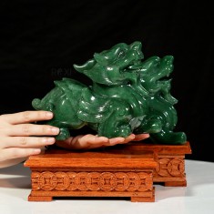 CẶP TỲ HƯU THẠCH ANH XANH 22CM