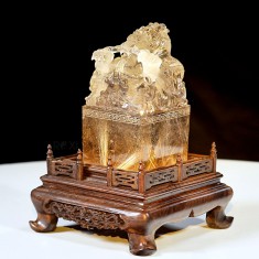 ẤN RỒNG THẠCH ANH TÓC TỰ NHIÊN 0,74KG