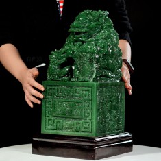 ĐẠI ẤN - CỬU LONG THIÊN ẤN THẠCH ANH XANH 29,03KG - 41CM