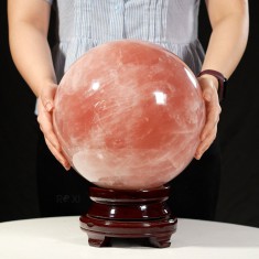 QUẢ CẦU THẠCH ANH HỒNG 24,63KG - 26CM