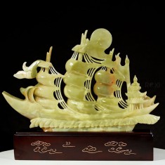 THUYỀN BUỒM - THUẬN BUỒM XUÔI GIÓ NGỌC ONYX XANH 43CM (5)