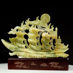 THUYỀN BUỒM - THUẬN BUỒM XUÔI GIÓ NGỌC ONYX XANH 43CM (6)