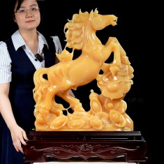 TƯỢNG NGỰA ĐÁ PHONG THỦY NGỌC HOÀNG LONG 50,6KG - NGUA2833