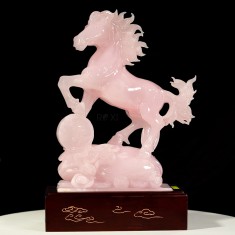 TƯỢNG NGỰA PHONG THỦY NGỌC ONYX HỒNG 10,54KG (NGUA138)