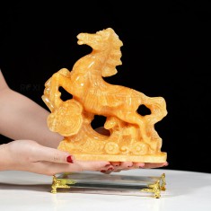 TƯỢNG NGỰA ĐÁ PHONG THỦY NGỌC HOÀNG LONG 20CM (MẪU 2)