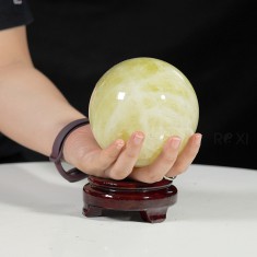 QUẢ CẦU THẠCH ANH VÀNG 1,43KG - 10,2CM