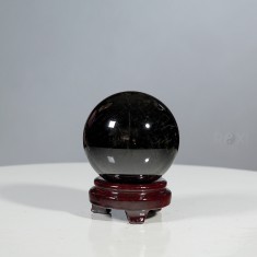 QUẢ CẦU THẠCH ANH ĐEN 1,03KG - 9,1CM