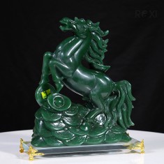 TƯỢNG NGỰA THẠCH ANH XANH 3KG